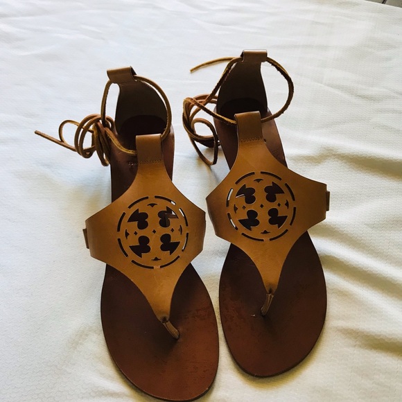 Tory Burch Women's Tan Wedge Sandals - Picture 5 of 7